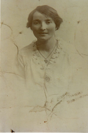Photograph of Miss Elizabeth Skyrme who was a teacher. She lived at The Kilns, Llangwm Pembrokeshire